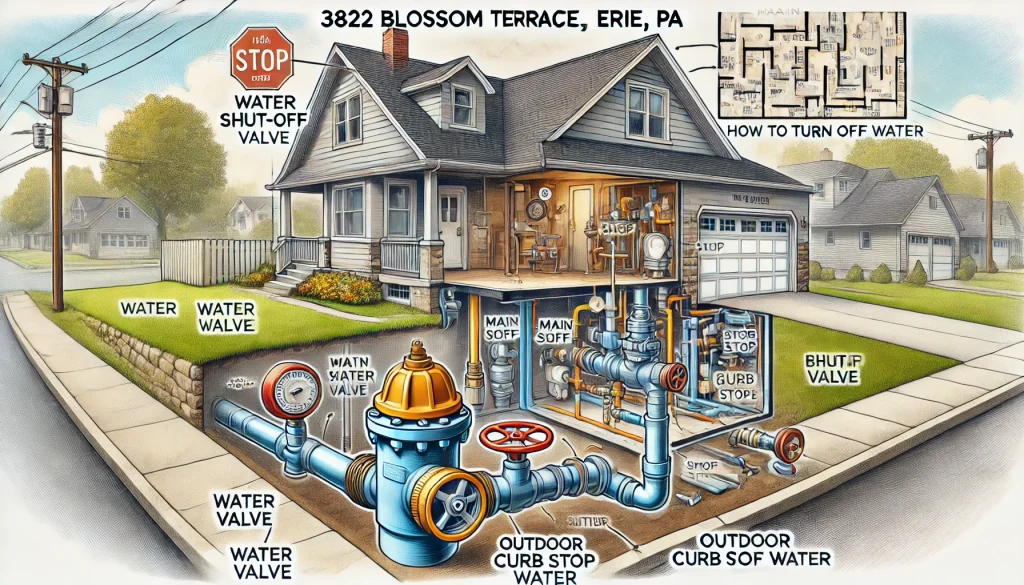 3822 Blossom Terrace Erie PA How to Turn Off Water: Locate and Operate Valves